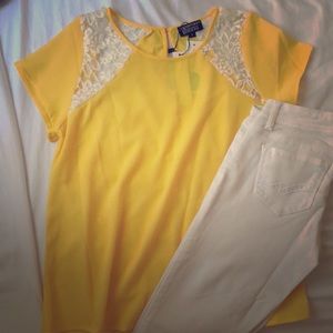 Yellow casual blouse